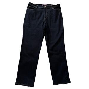 Gloria Vanderbilt Jeans Plus size 18 36x30 Long Amanda Straight Blue Denim